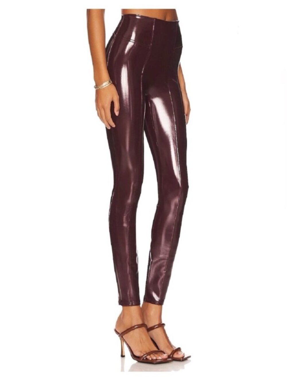 NWT SPANX Women's Ruby Faux Patent Leather Leggings Size XL Petite
